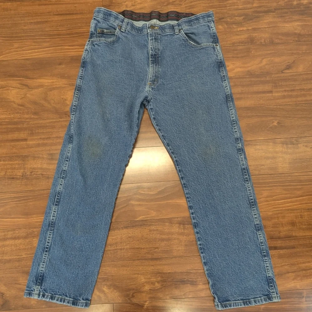 Men's Wrangler Blue Jeans - Picture 10 of 12